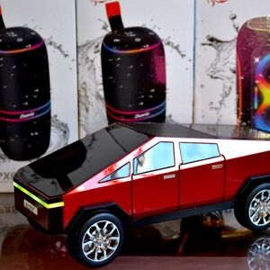 Tesla Cybertruck Shape Bluetooth Portable Speaker LED Screen